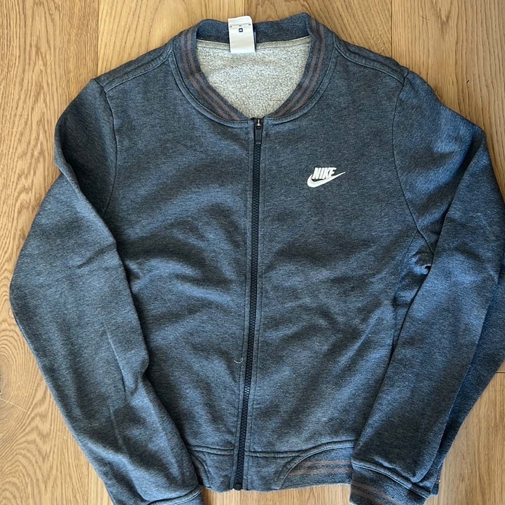 Gray Blue Nike zip up sweater